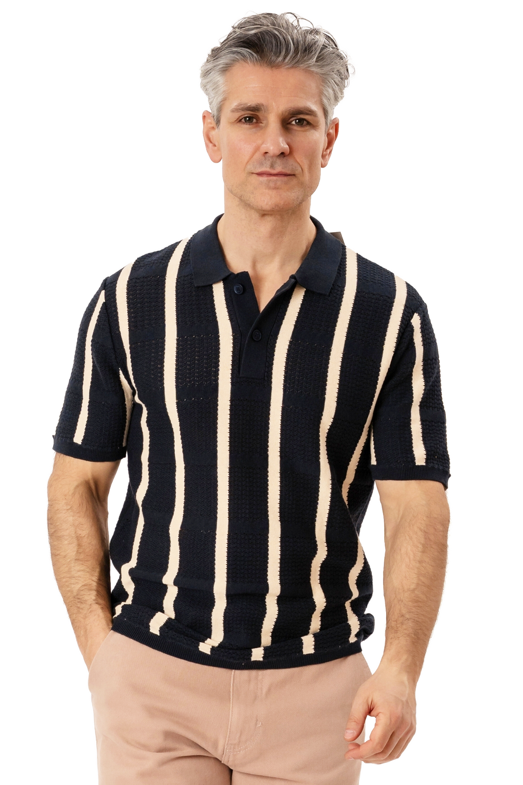 Darin Knit Polo - Navy