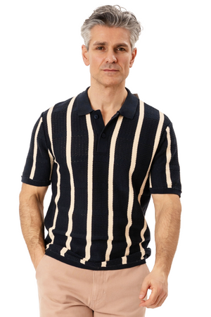 Darin Knit Polo - Navy