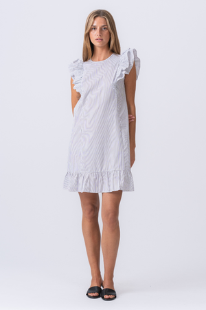 Aila suknelė - sniego balta / juoda