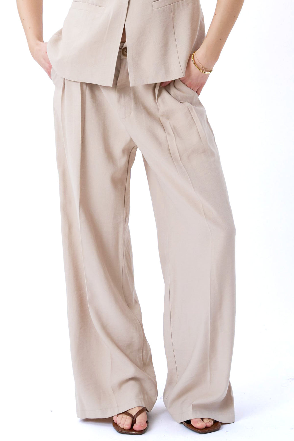 Izolda Pants - Smėlio spalvos