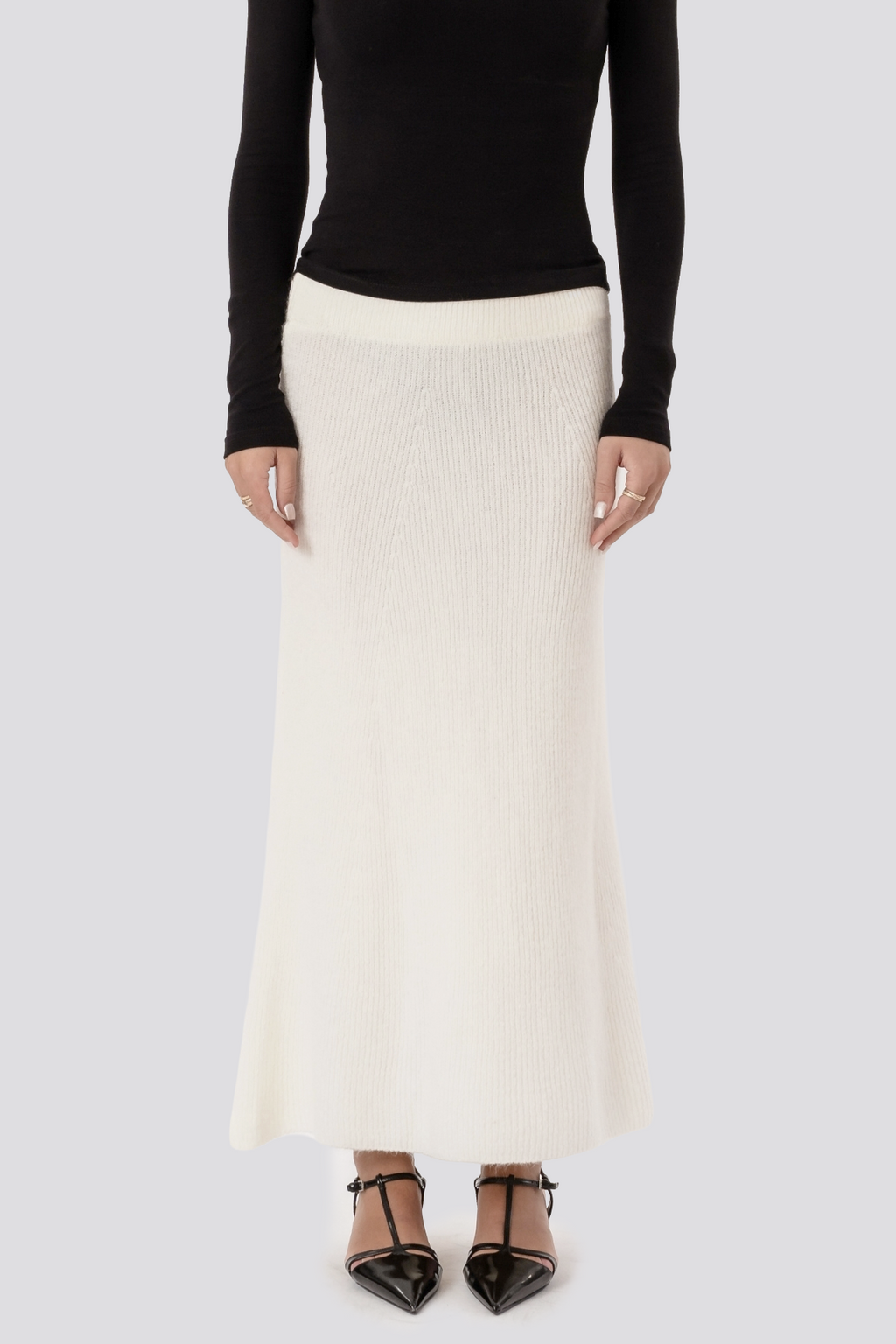 Nova Knit Skirt - baltas