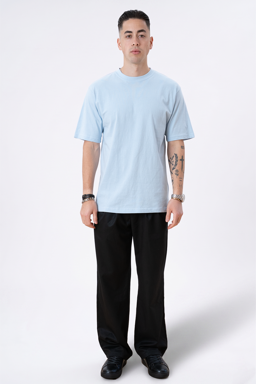 Sunkus Oversized Marškinėliai - milteliai mėlyni