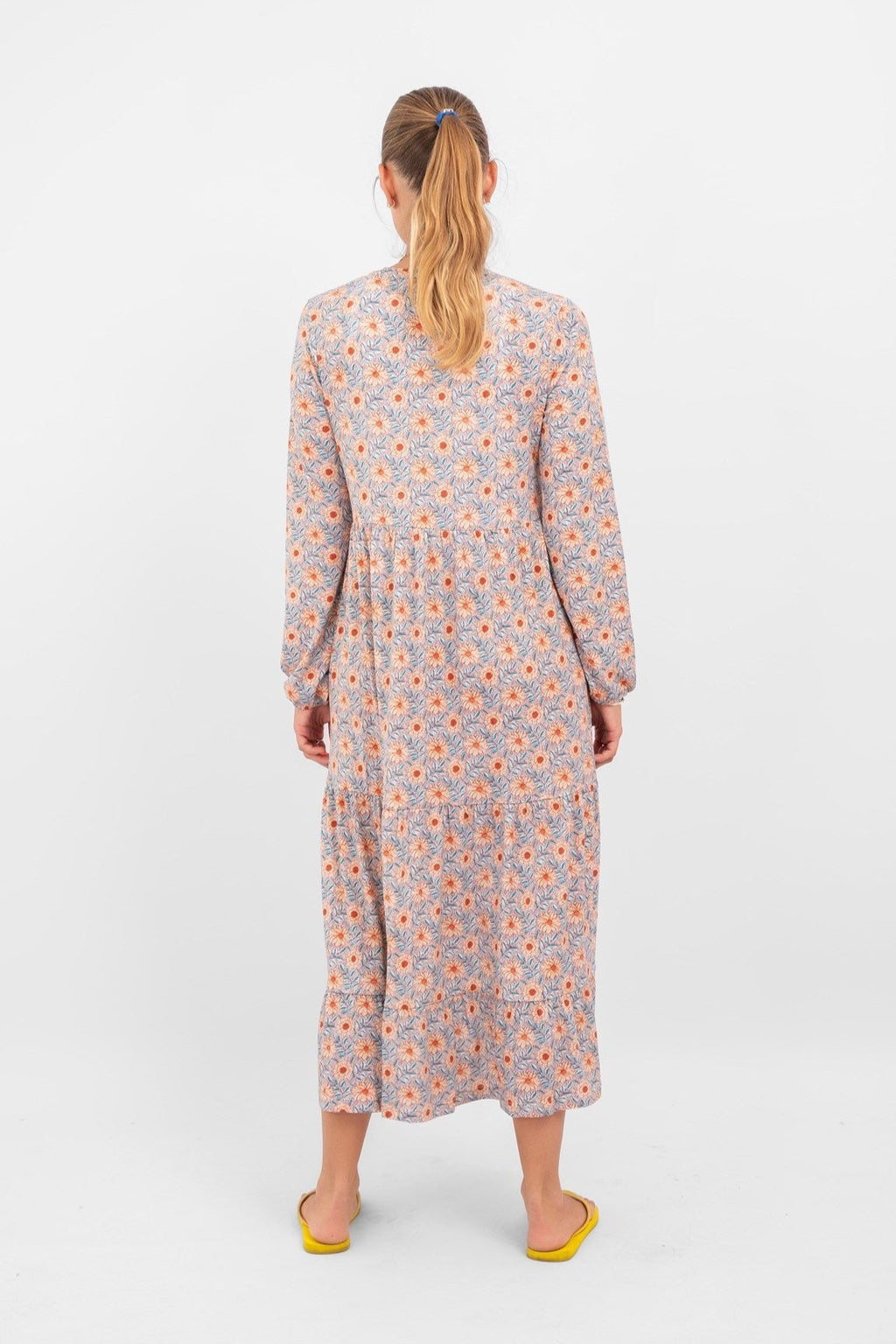 Julia gėlių suknelė - mėlyna