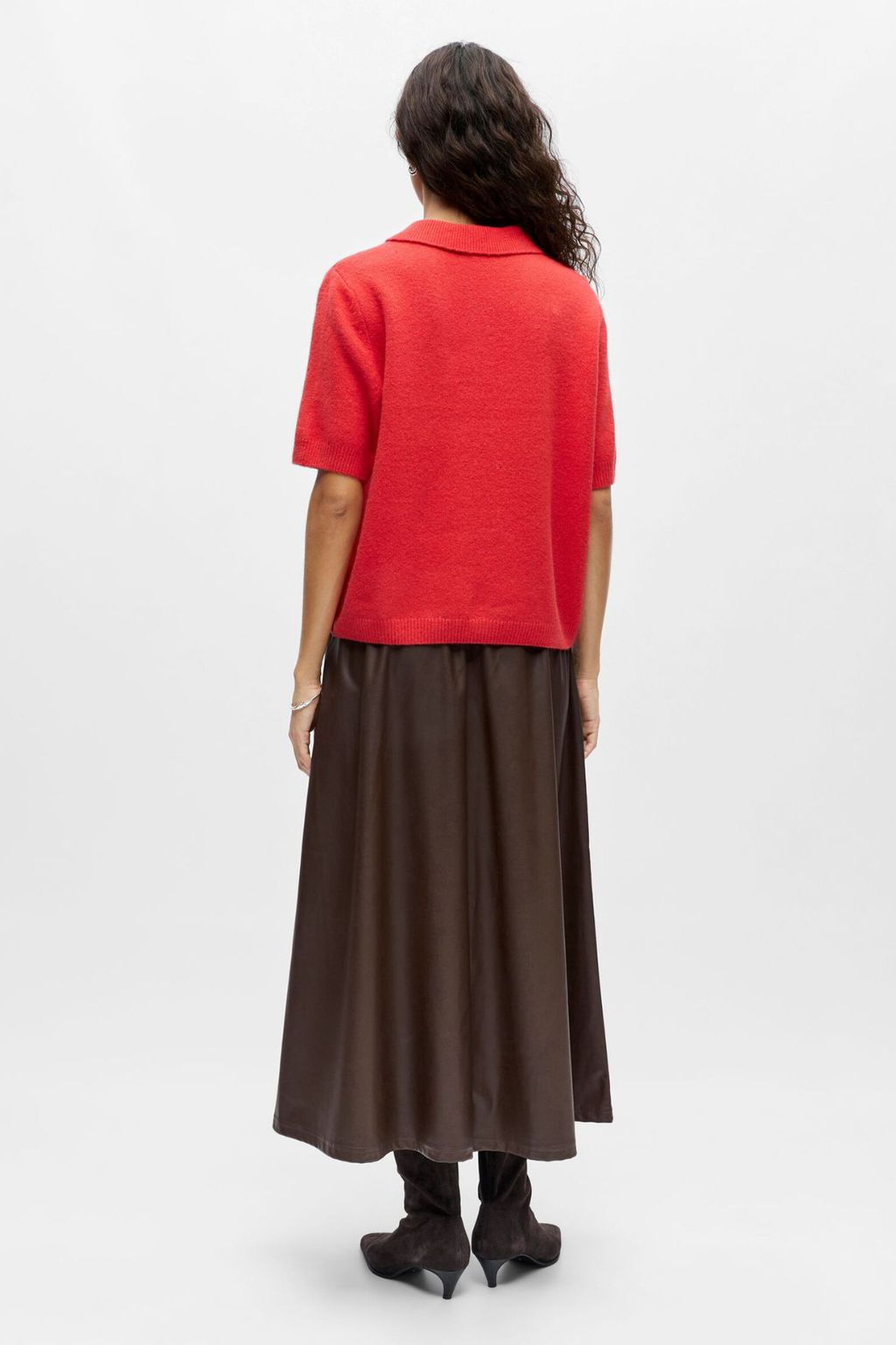 Debbie Knit Polo - Poinsettia