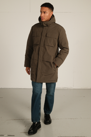 Edmund Long Parka Jacket - Black