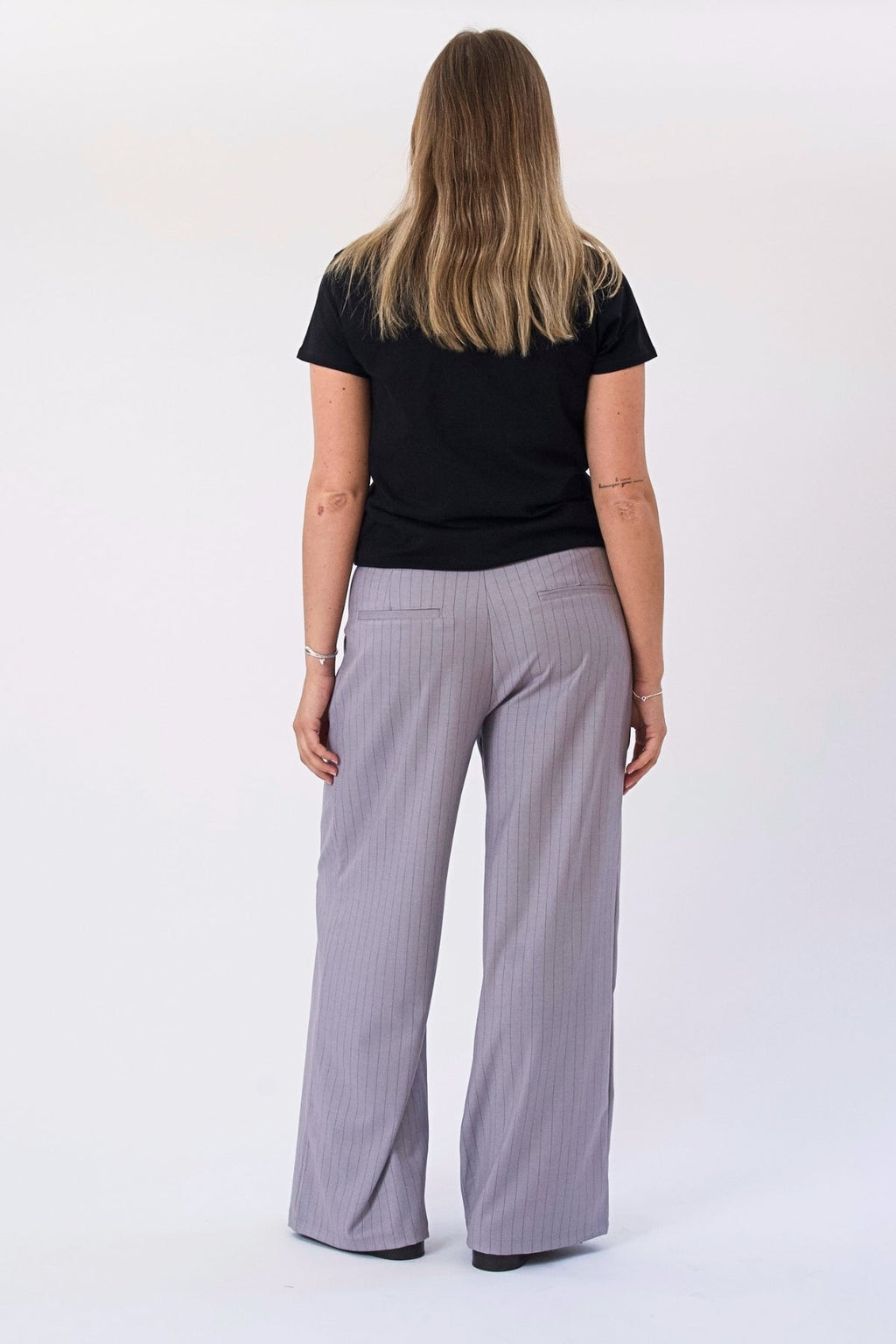 Paloma Pinstripe Pants - Taupė