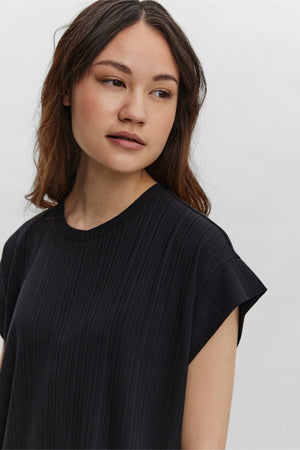 „Phoenixy Cap“ rankovių blauzdos suknelė - juoda