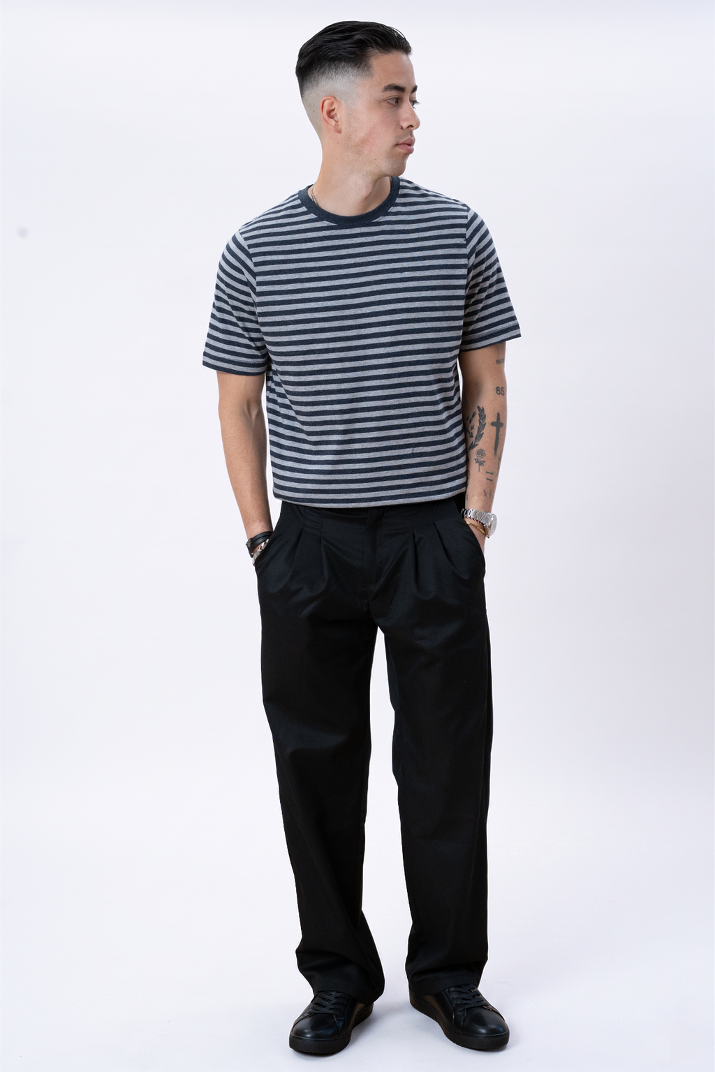 „Nørregade Stripe“ - margas juodai pilkos spalvos