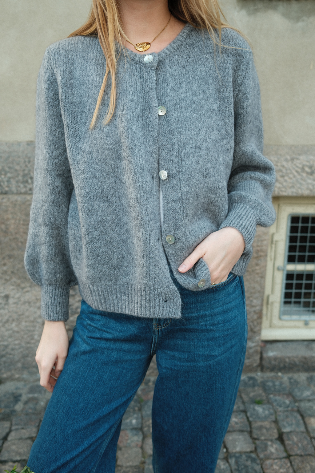 Anna Cardigan – tamsiai pilka