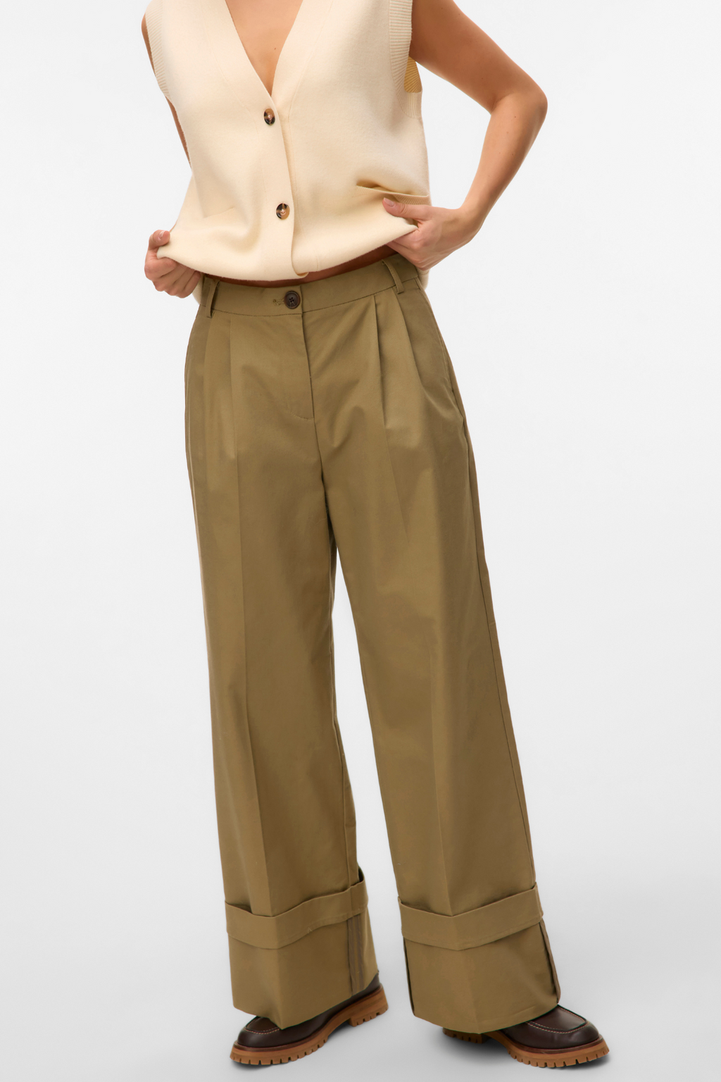 Kora Wide Fold Up Pants - Mermaid