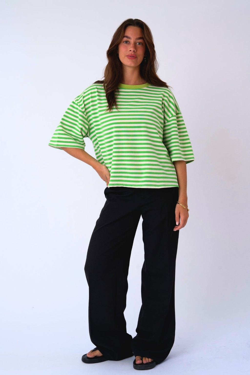 Zoe T-Shirt - Green/White