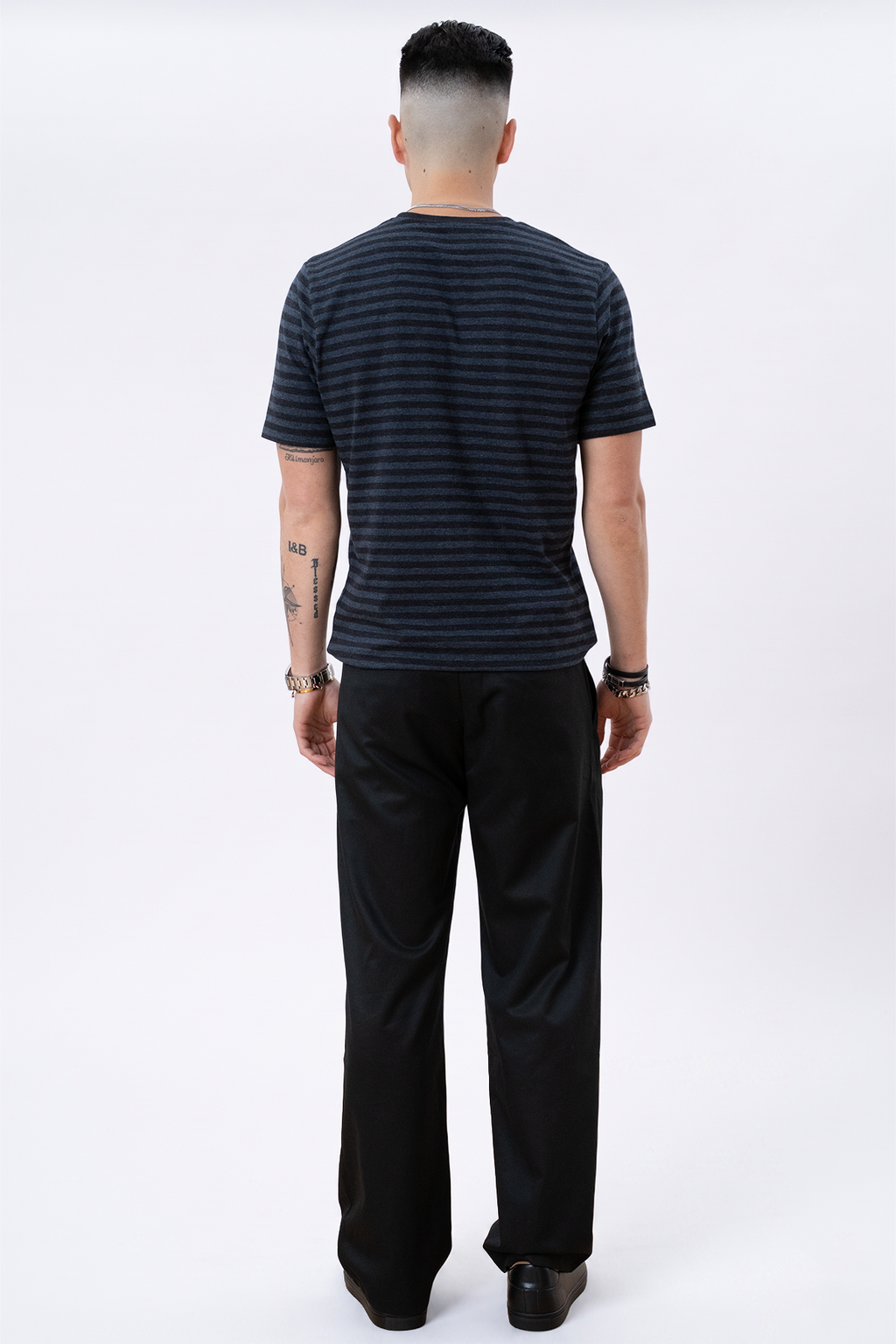 „Nørregade Stripe“ - Motled Blue -Black