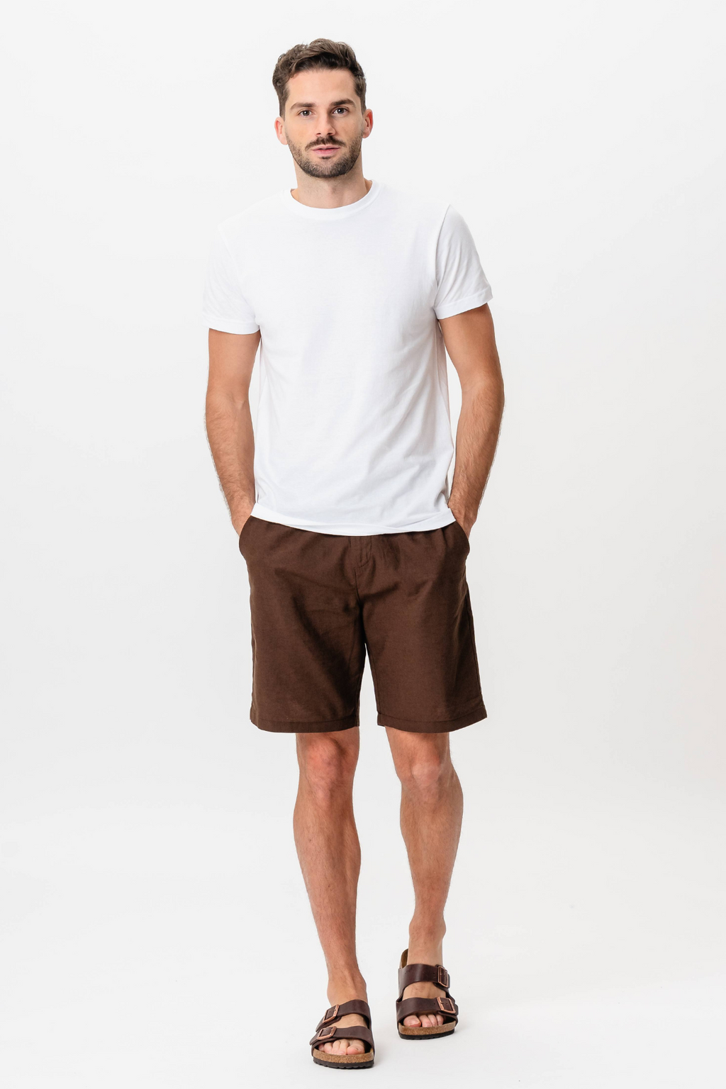 Lininiai Shorts - Kava
