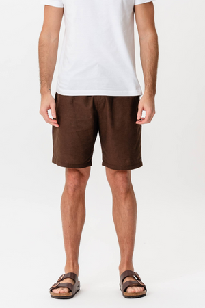 Lininiai Shorts - Kava