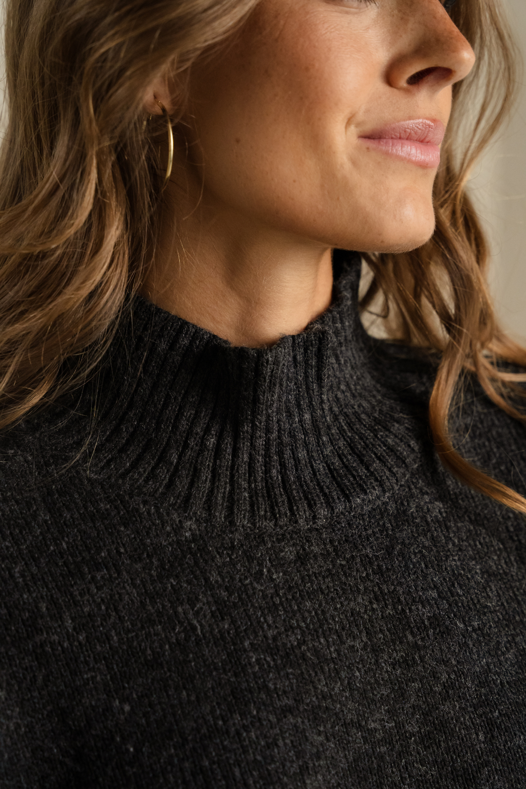 Emma Knit - tamsiai pilka melange