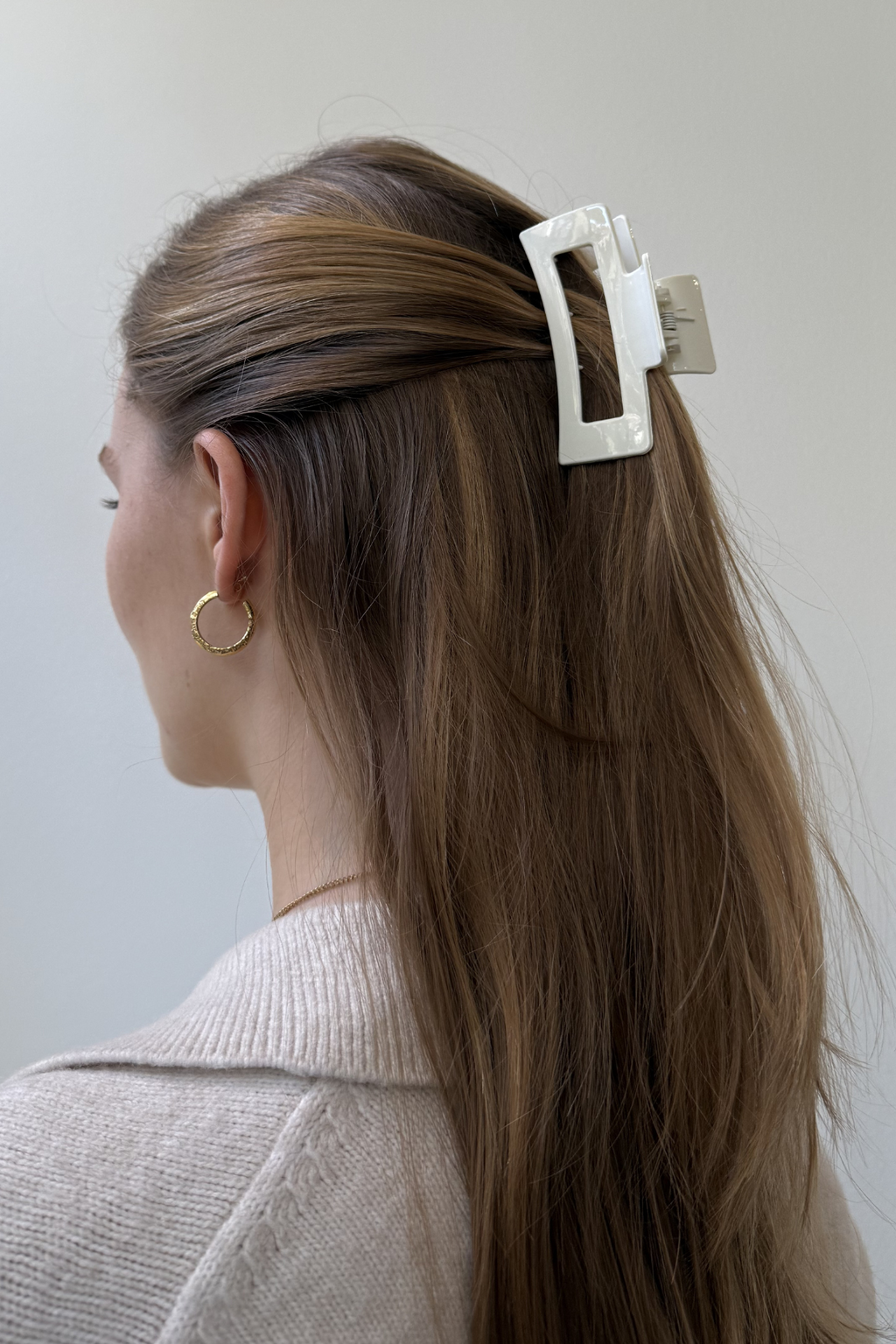 Luna Hair Clip - White