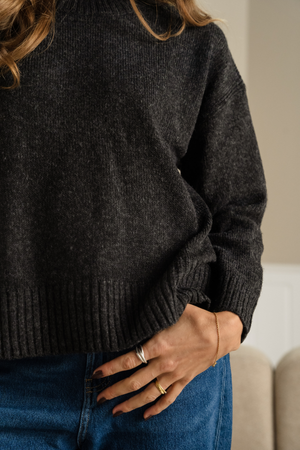 Emma Knit - tamsiai pilka melange