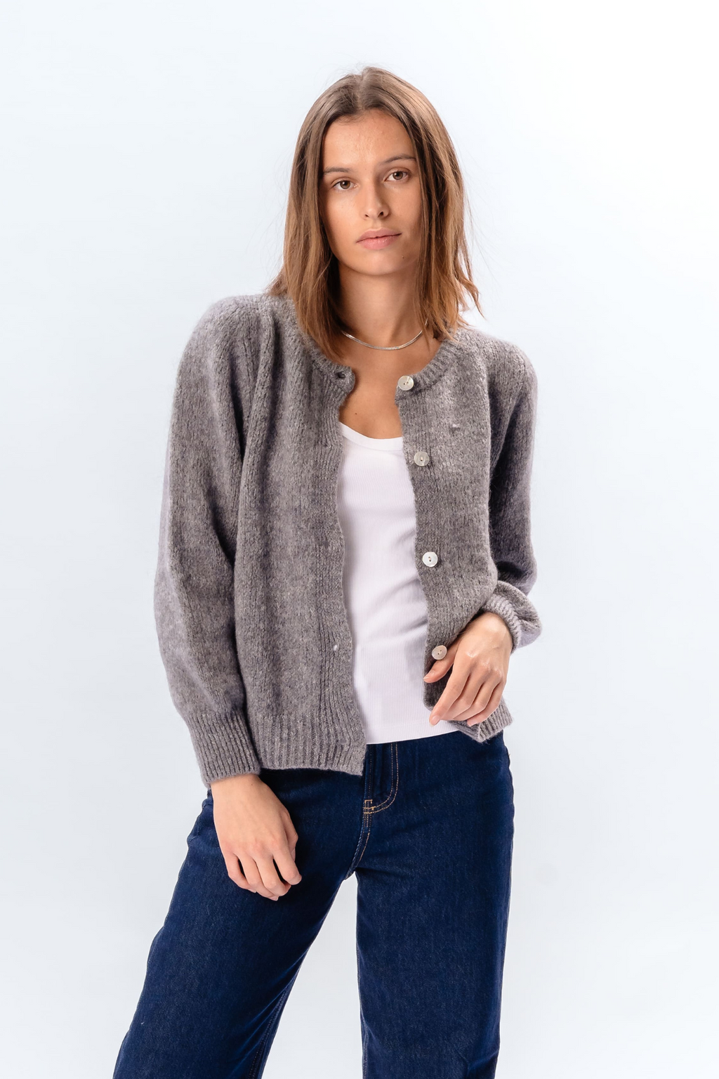 Anna Cardigan – tamsiai pilka