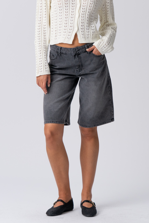 Džinsinis jortas - juodas džinsinis audinys