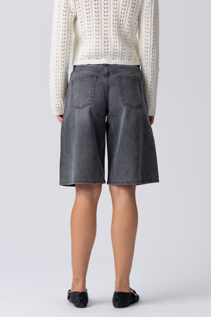 Džinsinis jortas - juodas džinsinis audinys