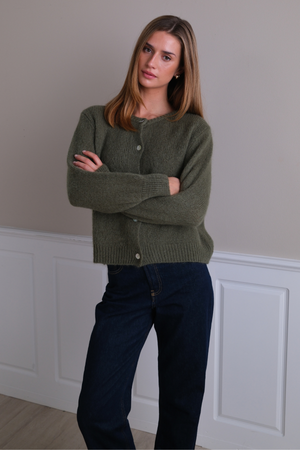 Anna Cardigan - tamsiai žalia