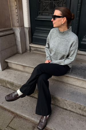 Emma Knit - šviesiai pilka melange