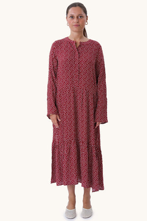Anna long-sleeved dress - Sundried Tomato