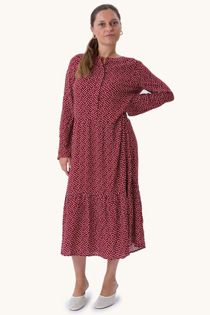 Anna long-sleeved dress - Sundried Tomato