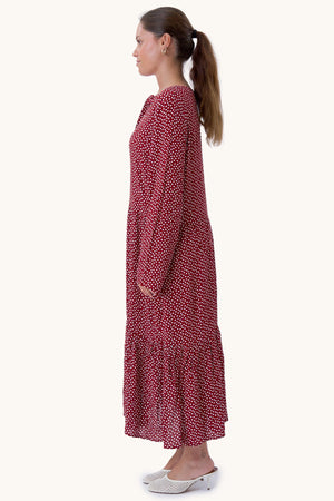 Anna long-sleeved dress - Sundried Tomato