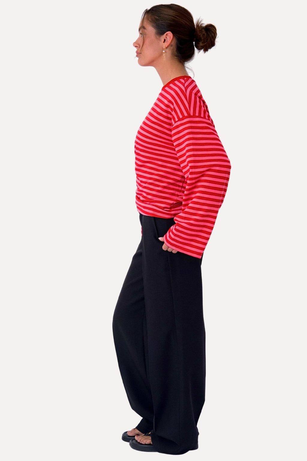 Cleo Blouse - Red/Pink