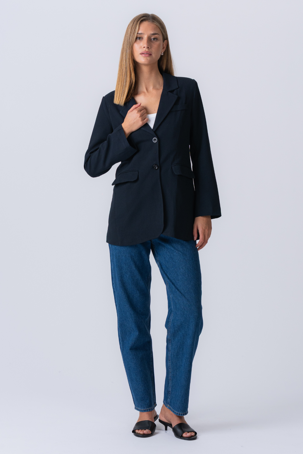 Claire Oversized „Blazer“ - karinis jūrų laivynas