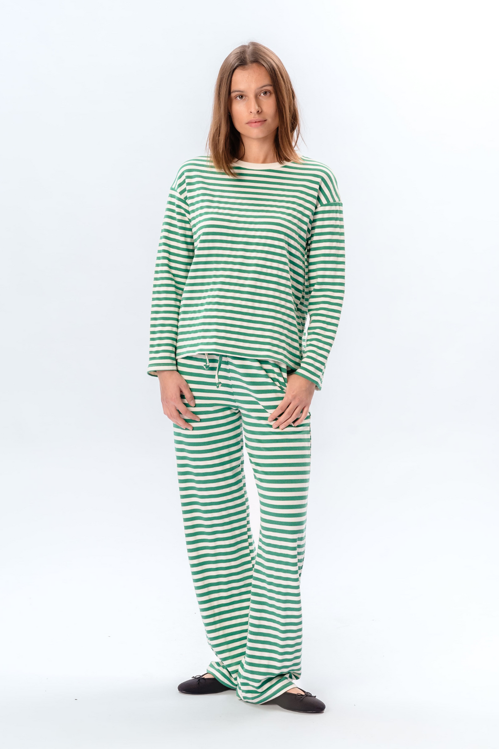 Nuimtas Pants - Žalia spalva