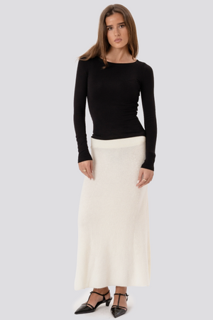 Nova Knit Skirt - baltas