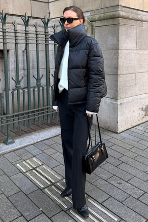 Short Puffer Jacket - Black