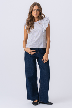 „Aila Top“ - sniego balta / juoda