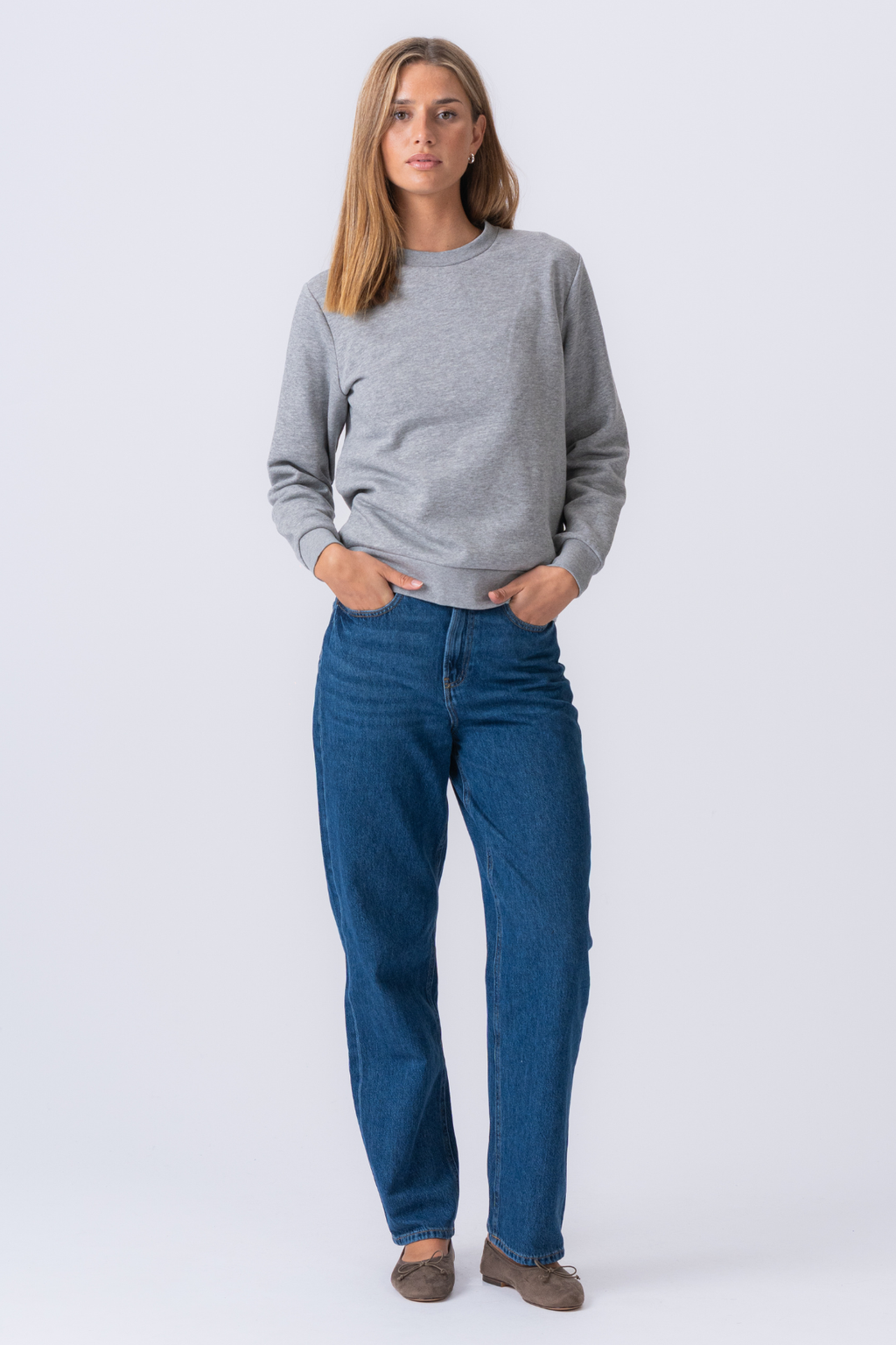 Essential Crewneck - Grey Melange