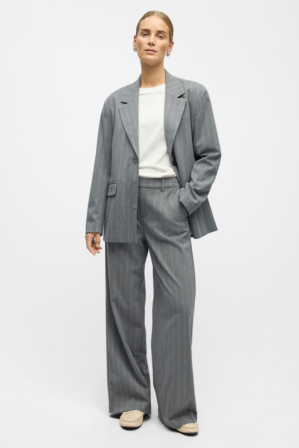 Lisa Blazer - vidutiniškai pilka melange