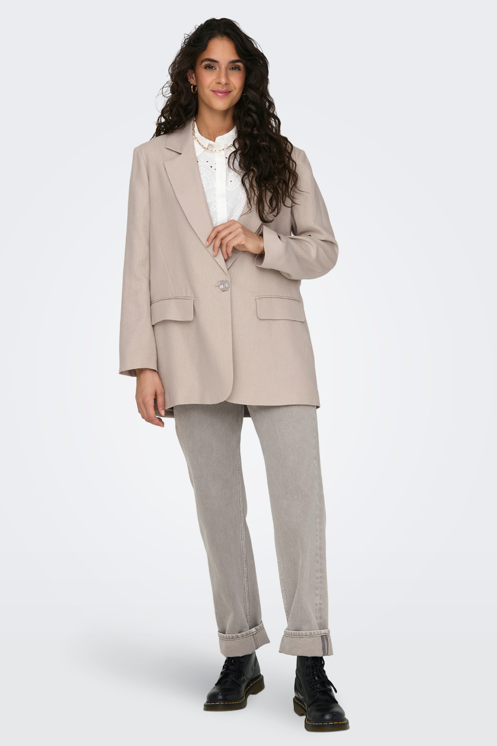 Caro -Lana Blazer - Oksfordo įdegis