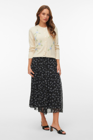 Camille O-Neck Cardigan - beržas
