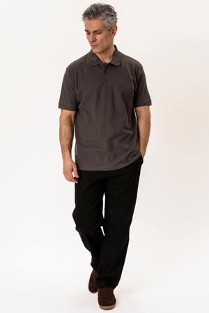 Basic Polo - Tamsiai pilka
