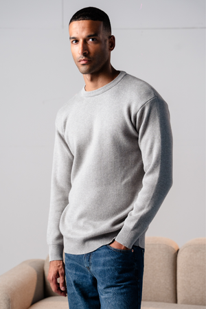 „Crewneck“ megztinis - šviesiai pilka