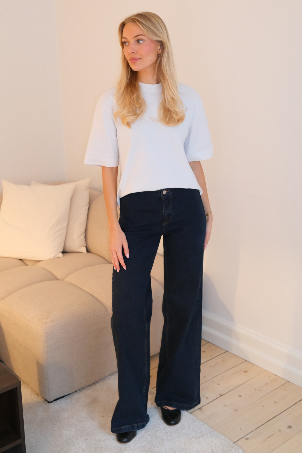 „Miley Wide“ džinsai – tamsiai mėlyni