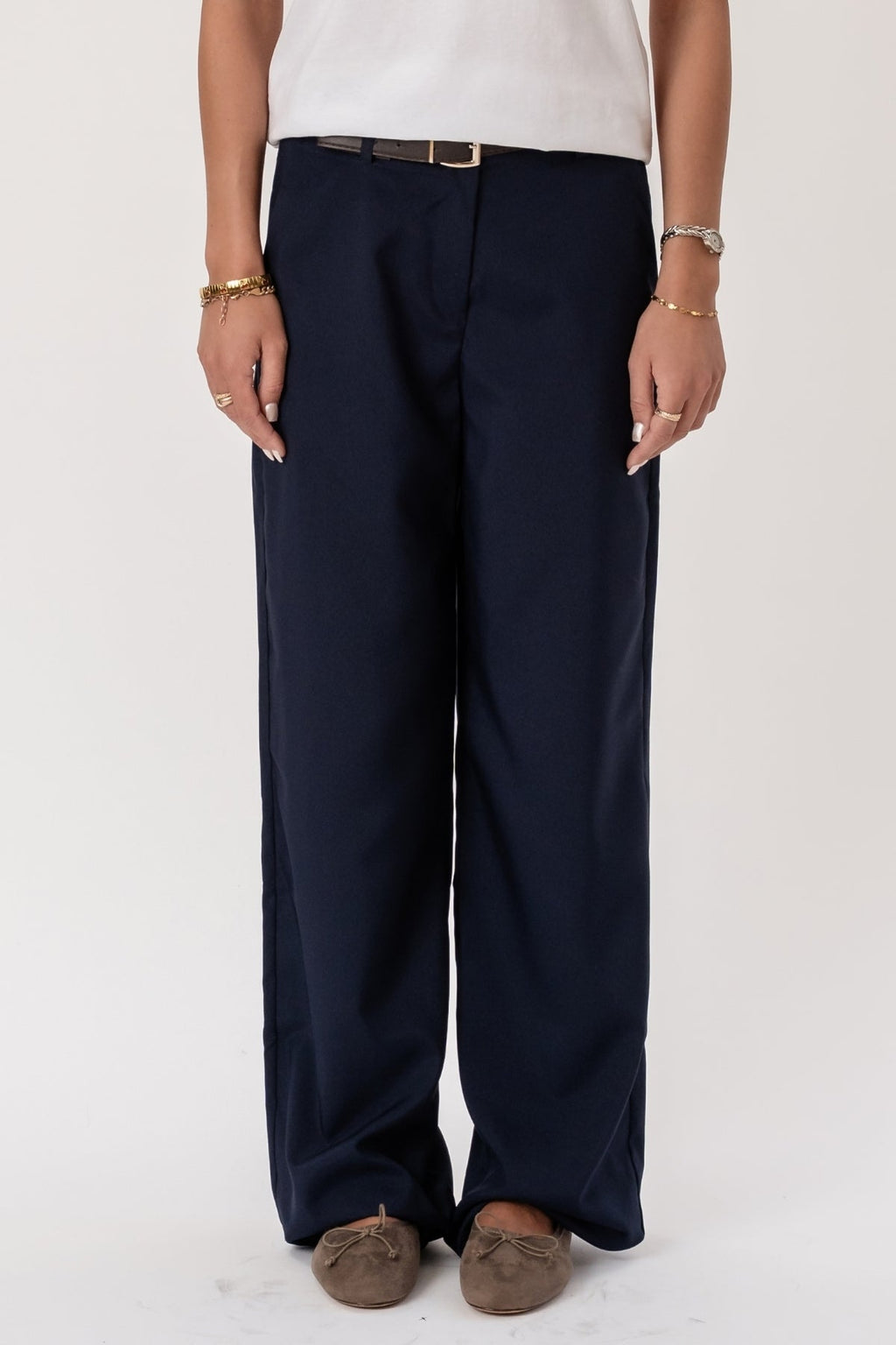 Talia Baggy Pants - Navy
