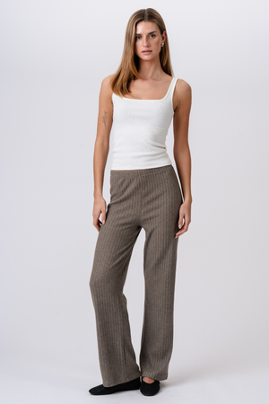 Ivy Knit Pants - Chaki