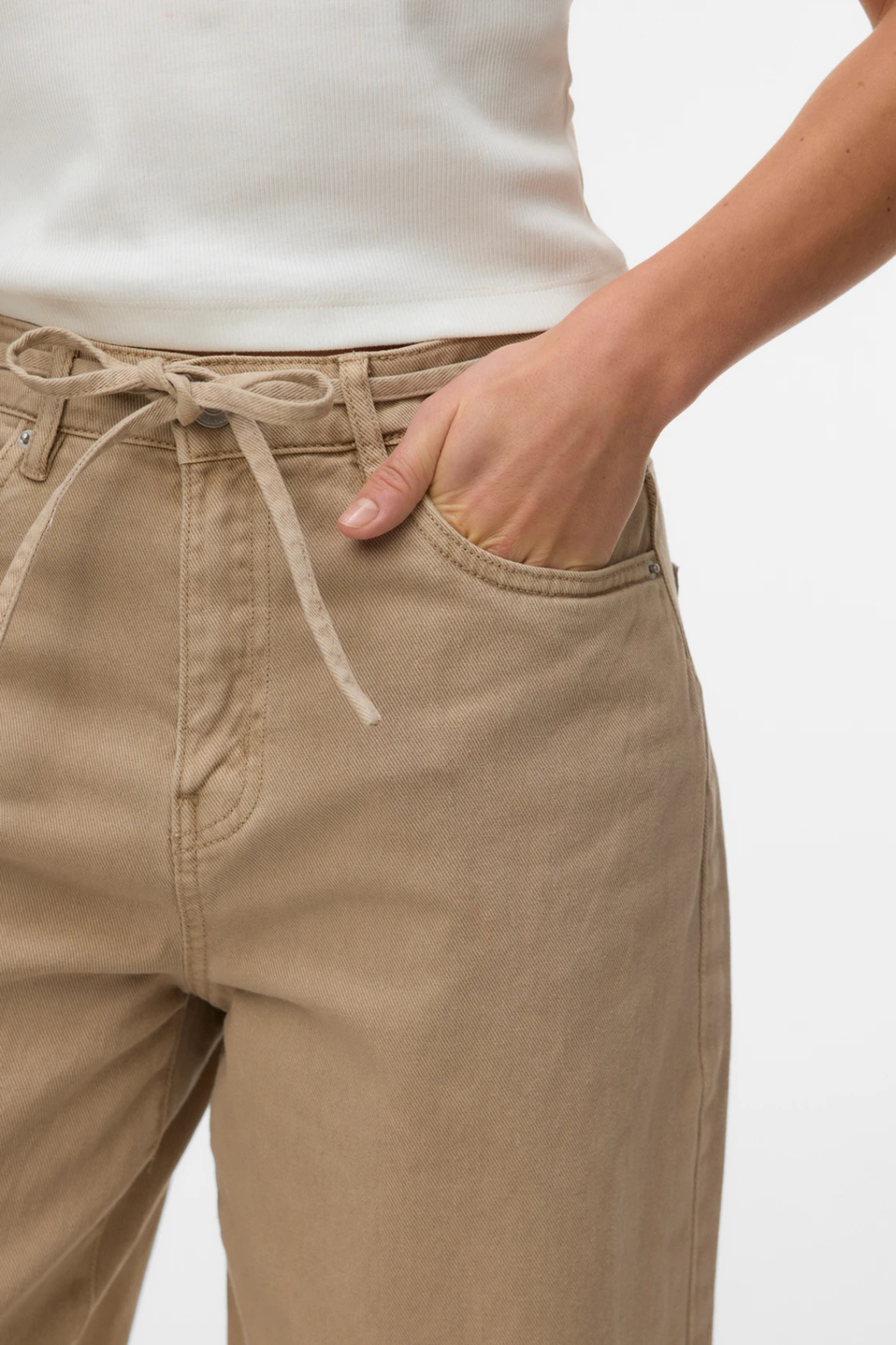 Wien plataus diržo spalvos džinsai - sidabrinė audinė