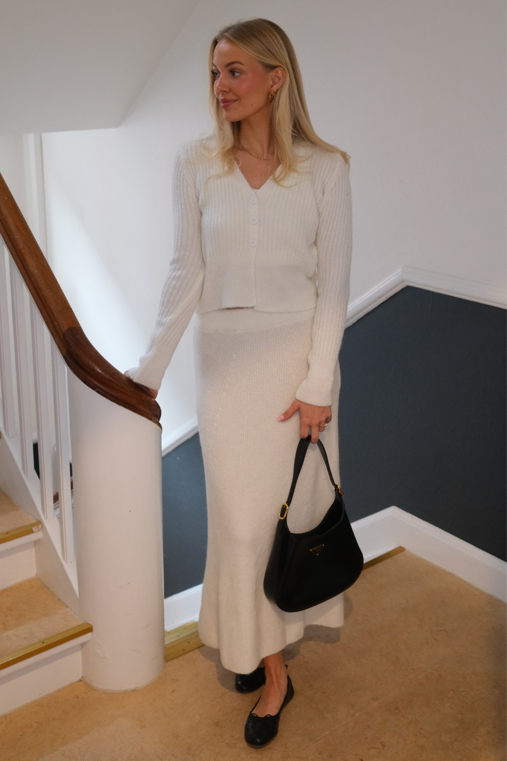 Nova Knit Skirt - baltas