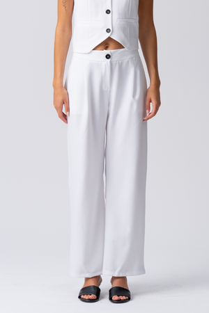 Natalie Vest and Pants (White) - Package deal
