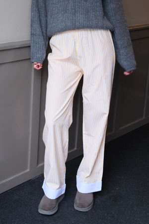 Layla dryžuota Pants - geltona