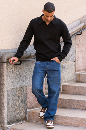 Samuelis Polo megztas - juodas