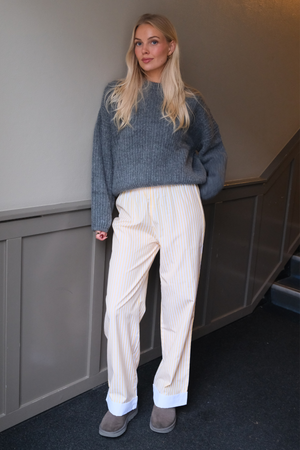 Layla dryžuota Pants - geltona